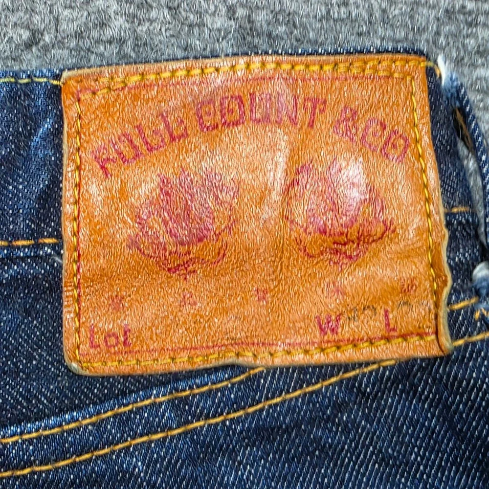 FULLCOUNT & CO 1108 Slim Straight Japanese Selvedge Denim Jeans Blue Size 32 - Picture 9 of 9